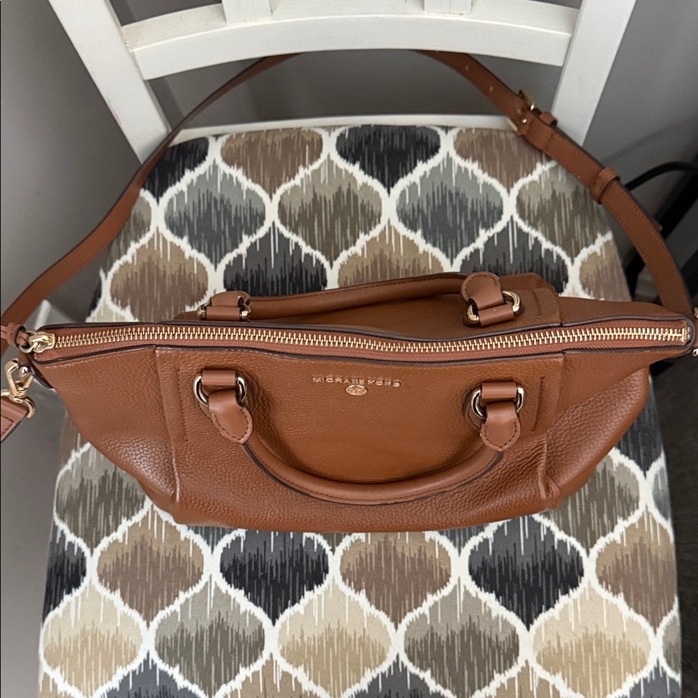 Michael Kors Tan Leather Satchel - Picture 6 of 8